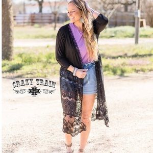 Crazy Train Gatsby Girl Cardigan - Black